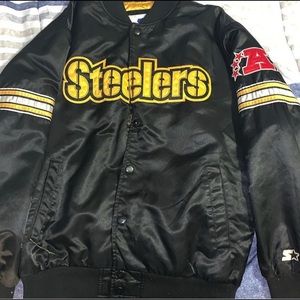 Pittsburgh Steelers Starter Jacket Coat snap down